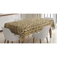 thumbnail image 1 of Ambesonne Egyptian Tablecloth Rectangular Table Cover, Ancinet Hieroglyphs, 60"x84", Sand Brown Black, 1 of 4