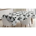 thumbnail image 1 of Ambesonne Egyptian Tablecloth Rectangular Table Cover, Beetle Bug, 60"x90", Black White, 1 of 3