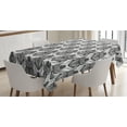 thumbnail image 1 of Ambesonne Egyptian Tablecloth Rectangular Table Cover, Mythological Scarabs, 60"x90", Black White, 1 of 4