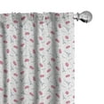 thumbnail image 1 of Ambesonne Eiffel Window Curtains, Tasty Retro Macaroons, Each 28" W x 95" L, Pink Grey White, 1 of 4