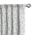 thumbnail image 1 of Ambesonne Eiffel Curtains, Lavender Flora Spring, Pair of 28"x95", Lavender Green White, 1 of 5