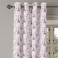 thumbnail image 1 of Ambesonne Eiffel Grommet Curtain Single Panel, Polka Dots Hearts, 50"x60", Pale Pink Black White, 1 of 5