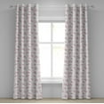 thumbnail image 1 of Ambesonne Eiffel Grommet Curtain, Springtime Polka Dots, 50" x 96", Pale Pink Green White, 1 of 6