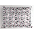 thumbnail image 1 of Ambesonne Eiffel Pillow Sham, French Travel Pattern, 26" X 20", Multicolor, 1 of 2