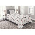 thumbnail image 1 of Ambesonne Eiffel Quilted Bedspread Set 2 Pcs, Shoes Lipstick Perfume, Twin Size, Ruby Black White, 1 of 3