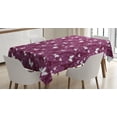 thumbnail image 1 of Ambesonne Eiffel Tablecloth Rectangular Table Cover, Abstract Butterflies, 60"x90", Violet Plum White, 1 of 4