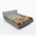 thumbnail image 1 of Ambesonne Eiffel Tower Fitted Sheet, Cityscape of Paris, Full Size, Multicolor, 1 of 2