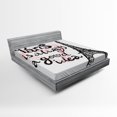 thumbnail image 1 of Ambesonne Eiffel Tower Fitted Sheet, Europe Dream Tour, Queen Size, Cream Pink Black, 1 of 2