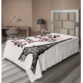 thumbnail image 1 of Ambesonne Eiffel Tower Flat Sheet, Europe Dream Tour, Twin Size, Cream Pink Black, 1 of 1