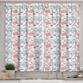 thumbnail image 1 of Ambesonne Eiffel Tower Kitchen Curtains, Bonjour Paris Love, 55"x45", Cadet Blue Coral, 1 of 1