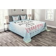 thumbnail image 1 of Ambesonne Eiffel Tower Quilted Bedspread Set 3 Pcs, Sketch Perfect Day, King Size, Blue Black, 1 of 3