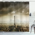 thumbnail image 1 of Ambesonne Eiffel Tower Shower Curtain, Paris Skyline City, 69"Wx70"L, Brown Beige, 1 of 5