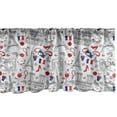 thumbnail image 1 of Ambesonne Eiffel Window Valance, French Travel Pattern, 54" X 18", Multicolor, 1 of 3
