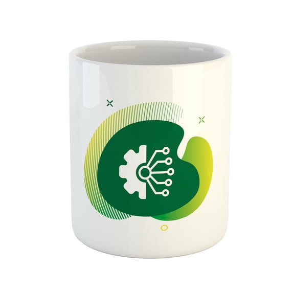Ambesonne Electronic Engineer Ceramic Gift Mug, Green