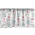 thumbnail image 1 of Ambesonne Elephant Window Valance, Cartoon Style Rainbows Hearts Ribbons Stars and Funny Animals, Curtain Valance for Kitchen Bedroom Decor with Rod Pocket, 54" X 18", Pastel Pink Multicolor, 1 of 3