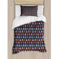 thumbnail image 1 of Ambesonne Elephants Duvet Cover Set, Floral Hippie Animals, Twin, Indigo and Multicolor, 1 of 3