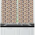 thumbnail image 1 of Ambesonne Elk Kitchen Curtains, North American Animal Earthy, 55"x45", Redwood Pale Coffee and Peach, 1 of 1