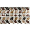 thumbnail image 1 of Ambesonne Elk Window Valance, North American Animal Earthy, 42" x 12", Redwood Pale Coffee and Peach, 1 of 3