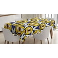 thumbnail image 1 of Ambesonne Emoji Art Tablecloth Rectangular Table Cover, Monster Funny Yellow Face, 52"x70", Ivory Mustard and Black, 1 of 4