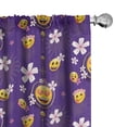 thumbnail image 1 of Ambesonne Emoji Curtains, Chinese New Year Round Faces, Pair of 28"x63", Quartz Mustard White, 1 of 1