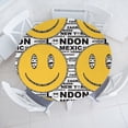thumbnail image 1 of Ambesonne Emoji Fitted Round Tablecloth, Cities of the World Traveler, 40"- 44" Diameter, Mustard Charcoal Grey, 1 of 5