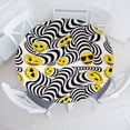 thumbnail image 1 of Ambesonne Emoji Fitted Round Tablecloth, Faces Sunglasses Stars Hearts, 40"- 44" Diameter, Mustard Black White, 1 of 1