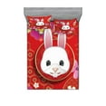 thumbnail image 1 of Ambesonne Emoji Fitted Sheet & Pillow Sham Set, Asian Ornaments and Rabbit, King, Vermilion Magenta and Khaki, 1 of 2