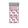 thumbnail image 1 of Ambesonne Emoji Fitted Sheet & Pillow Sham Set, Graffiti Tag with Angry Faces, Twinxl, Off White Pale Rose, 1 of 2
