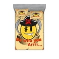 thumbnail image 1 of Ambesonne Emoji Fitted Sheet & Pillow Sham Set, Sailing Vibe Smirking Face, Full, Pale Camel Mustard Black, 1 of 2