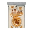 thumbnail image 1 of Ambesonne Emoji Fitted Sheet & Pillow Sham Set, United States of Bananas Ape, Calking, Ivory Chocolate and Apricot, 1 of 2