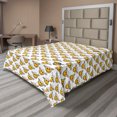 thumbnail image 1 of Ambesonne Emoji Flat Sheet, Sheep Herd with Rebel Black, Queen Size, Eggshell Mustard and White, 1 of 1