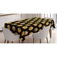 thumbnail image 1 of Ambesonne Emoji Tablecloth Rectangular Table Cover, Funny Faces Happy Surprised, 60"x90", Black and Yellow, 1 of 4