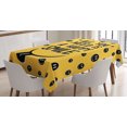 thumbnail image 1 of Ambesonne Emoji Tablecloth Rectangular Table Cover, Modern Saying with Funny Face, 60"x84", Mustard Black, 1 of 4