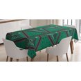 thumbnail image 1 of Ambesonne Emoji Tablecloth Rectangular Table Cover, Modern Triangular Details, 60"x90", Jade Green and Charcoal Grey, 1 of 4