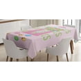 thumbnail image 1 of Ambesonne Emoji Tablecloth Rectangular Table Cover, Retro Candy Machine Print, 60"x84", Pale Pink Pistachio Green, 1 of 4