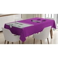 thumbnail image 1 of Ambesonne Emoji Tablecloth Rectangular Table Cover, Retro Computer You're Cool, 52"x70", Fuchsia Black Grey, 1 of 4