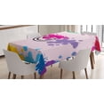 thumbnail image 1 of Ambesonne Emoji Tablecloth Rectangular Table Cover, Simple Heart Eyes Funny Face, 60"x90", Pale Pink Multicolor, 1 of 4