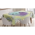 thumbnail image 1 of Ambesonne Emoji Tablecloth Rectangular Table Cover, Yin Yang Happiness Harmony, 60"x84", Pale Green Mint Green, 1 of 4