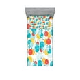 thumbnail image 1 of Ambesonne Emoji&nbsp;Party Fitted Sheet & Pillow Sham Set, Colorful Circle Faces, Twinxl, Blue Mustard Dark Coral, 1 of 2