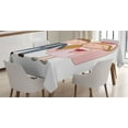 thumbnail image 1 of Ambesonne Engagement Tablecloth Rectangular Table Cover, Newlywed Couple, 60"x84", Multicolor, 1 of 4