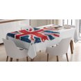 thumbnail image 1 of Ambesonne English Bulldog Tablecloth Rectangular Table Cover, British Dog, 60"x90", Cream Navy Blue Red, 1 of 3