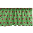 thumbnail image 1 of Ambesonne Entomology Window Valance, Ladybugs on a Meadow, 42" x 18", Fern Green Dark Coral, 1 of 3