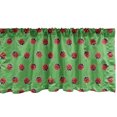 thumbnail image 1 of Ambesonne Entomology Window Valance, Ladybugs on a Meadow, 54" X 18", Fern Green Dark Coral, 1 of 3