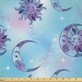 thumbnail image 1 of Ambesonne Esoteric Fabric by the Yard Microfiber, Celestial Sun and Moon Art, 5 Yards, Pale Blue Lavender Blue, 1 of 1