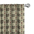 thumbnail image 1 of Ambesonne Ethnic Window Curtains, Chevron Design, Each 28" W x 95" L, Brown Black and Maroon, 1 of 4