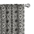 thumbnail image 1 of Ambesonne Ethnic Window Curtains, Moroccan Star, Each 28" W x 95" L, Black and Off White, 1 of 5