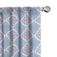 thumbnail image 1 of Ambesonne Ethnic Window Curtains, Repeating Colorful Mandalas, Each 28" W x 63" L, Soft Pink and Pale Sky Blue, 1 of 4