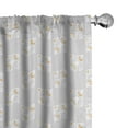 thumbnail image 1 of Ambesonne Ethnic Window Curtains, Retro Swirly Lines Ornament, Each 28" W x 63" L, Pale Orange Pale Grey, 1 of 4