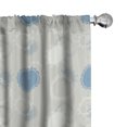 thumbnail image 1 of Ambesonne Ethnic Window Curtains, Sun Like Abstract Shapes Art, Each 28" W x 84" L, Cadet Blue and Pale Grey, 1 of 4