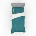 thumbnail image 1 of Ambesonne Ethnic Bedding Set 3 Pcs, Abstract Leaves Blue, Twin XL, Petrol Blue Pale Grey, 1 of 2